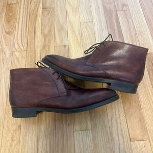 Magnanni Brown Leather Chukka Boots Size 8.5 Spain STORE SAMPLES